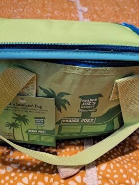 TRADER JOE's 2026 Spring/Summer Mini Insulated Bag in Light Green/Turquoise